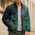 Personalised New Zealand Dart Bomber Puffer Jacket Maori Fern With Paua Shell - Polynesian Pride