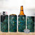 Personalised New Zealand Dart 4 in 1 Can Cooler Tumbler Maori Fern With Paua Shell - Polynesian Pride