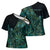 Personalised New Zealand Dart Cross Shoulder Shirt Maori Fern With Paua Shell - Polynesian Pride