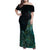 Personalised New Zealand Dart Family Matching Off Shoulder Maxi Dress and Hawaiian Shirt Maori Fern With Paua Shell - Polynesian Pride