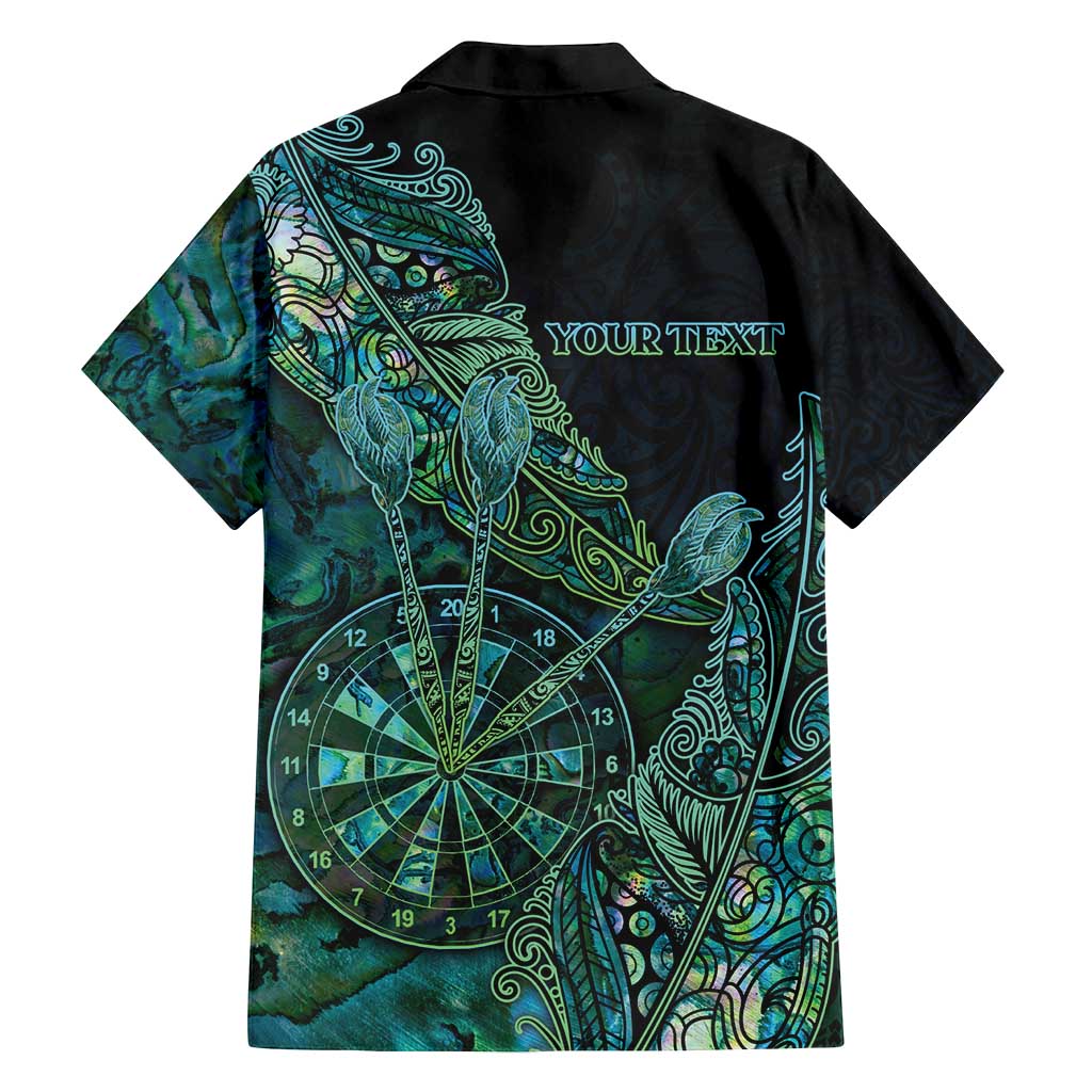 Personalised New Zealand Dart Family Matching Off Shoulder Short Dress and Hawaiian Shirt Maori Fern With Paua Shell - Polynesian Pride