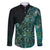 Personalised New Zealand Dart Family Matching Puletasi and Hawaiian Shirt Maori Fern With Paua Shell - Polynesian Pride