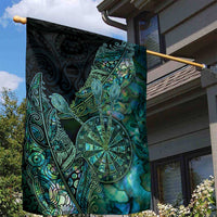 New Zealand Dart Garden Flag Maori Fern With Paua Shell - Polynesian Pride