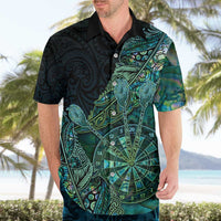 Personalised New Zealand Dart Hawaiian Shirt Maori Fern With Paua Shell - Polynesian Pride