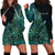 Personalised New Zealand Dart Hoodie Dress Maori Fern With Paua Shell - Polynesian Pride