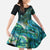 Personalised New Zealand Dart Kid Short Sleeve Dress Maori Fern With Paua Shell - Polynesian Pride