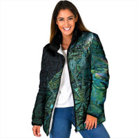 Personalised New Zealand Dart Padded Jacket Maori Fern With Paua Shell - Polynesian Pride