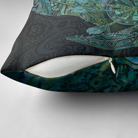 New Zealand Dart Pillow Cover Maori Fern With Paua Shell - Polynesian Pride