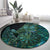 New Zealand Dart Round Carpet Maori Fern With Paua Shell - Polynesian Pride