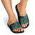 New Zealand Dart Slide Sandals Maori Fern With Paua Shell - Polynesian Pride