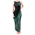 Personalised New Zealand Dart Tank Maxi Dress Maori Fern With Paua Shell - Polynesian Pride
