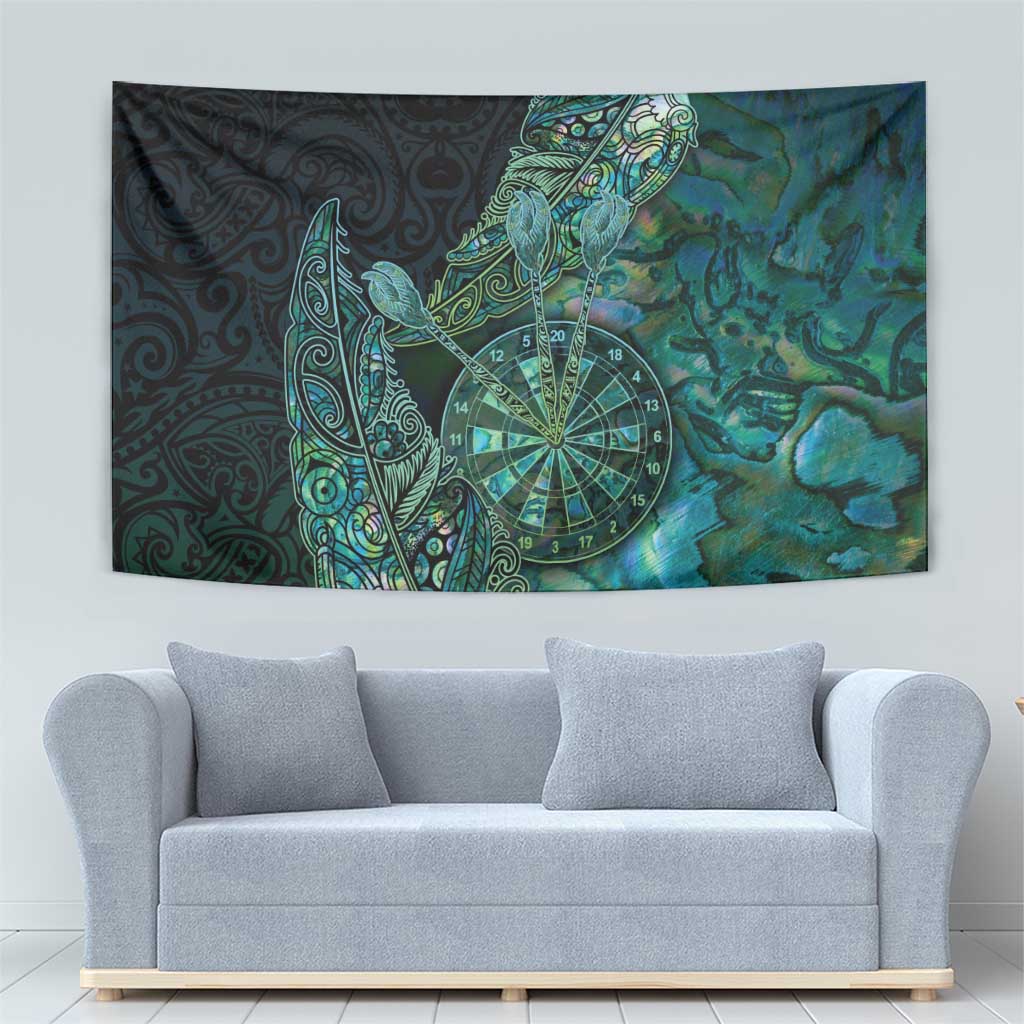 New Zealand Dart Tapestry Maori Fern With Paua Shell - Polynesian Pride
