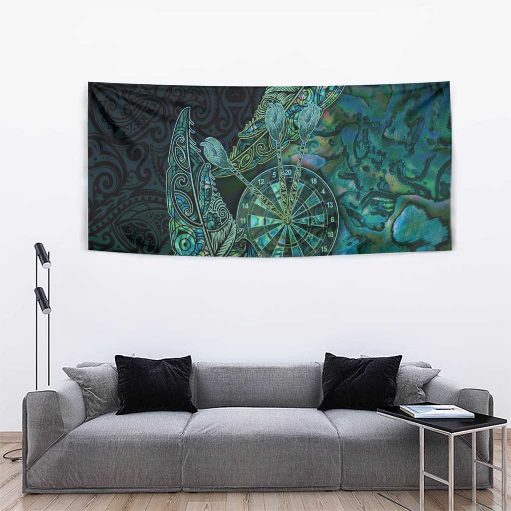 New Zealand Dart Tapestry Maori Fern With Paua Shell - Polynesian Pride