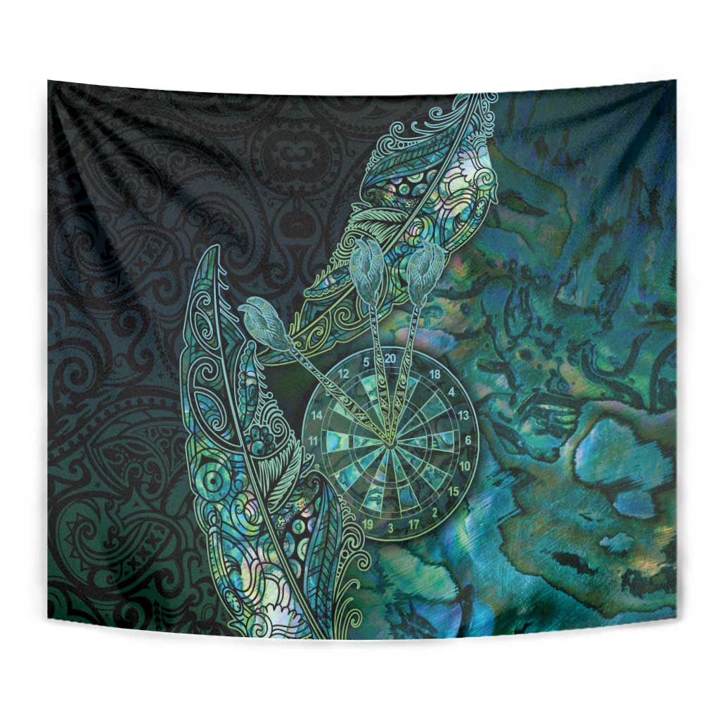New Zealand Dart Tapestry Maori Fern With Paua Shell - Polynesian Pride
