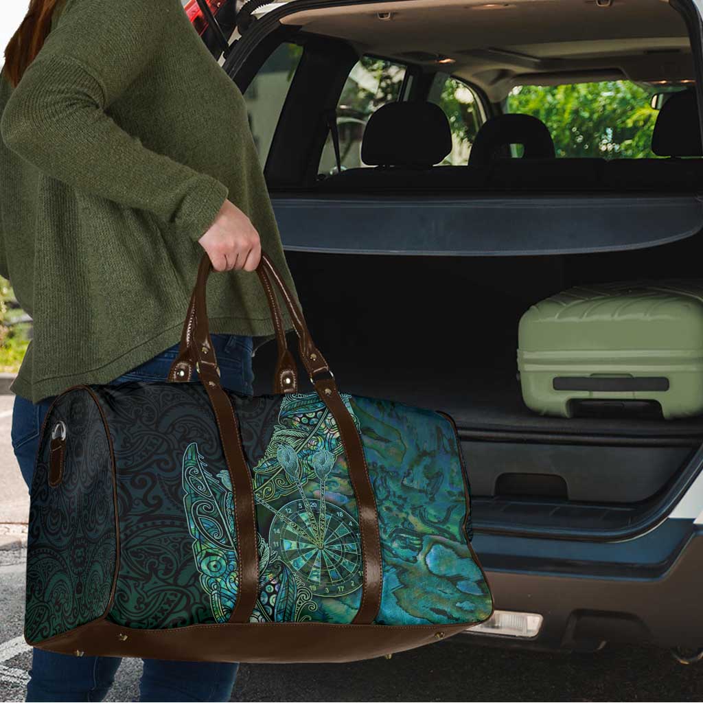 New Zealand Dart Travel Bag Maori Fern With Paua Shell - Polynesian Pride