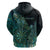 Personalised New Zealand Dart Zip Hoodie Maori Fern With Paua Shell - Polynesian Pride