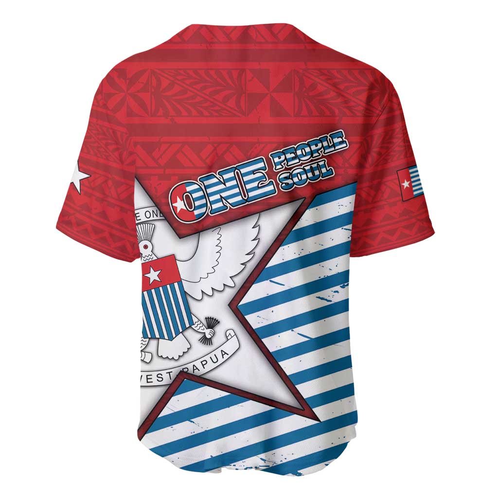 West Papua Morning Star Baseball Jersey One People One Soul - Polynesian Pride