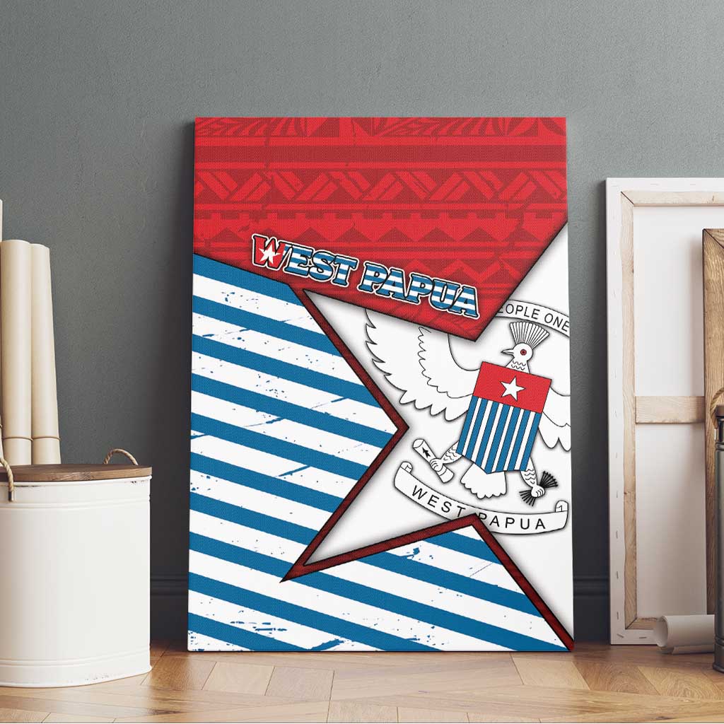 West Papua Morning Star Canvas Wall Art One People One Soul - Polynesian Pride