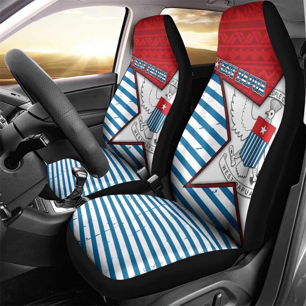 West Papua Morning Star Car Seat Cover One People One Soul - Polynesian Pride