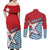 West Papua Morning Star Couples Matching Off Shoulder Maxi Dress and Long Sleeve Button Shirt One People One Soul - Polynesian Pride