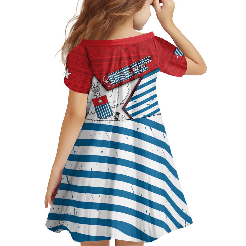 West Papua Morning Star Family Matching Off Shoulder Maxi Dress and Hawaiian Shirt One People One Soul - Polynesian Pride