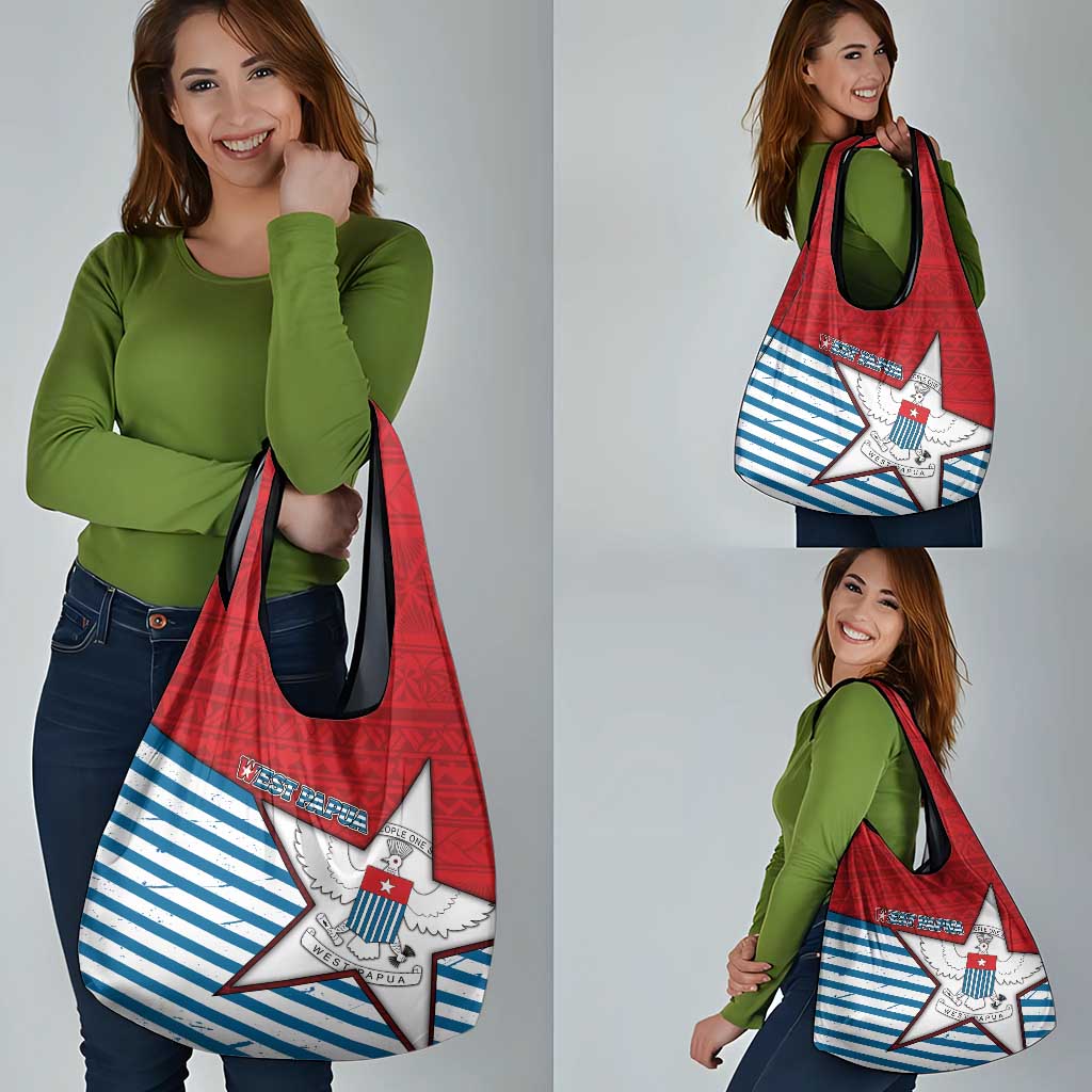 West Papua Morning Star Grocery Bag One People One Soul - Polynesian Pride