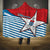 West Papua Morning Star Hooded Blanket One People One Soul - Polynesian Pride