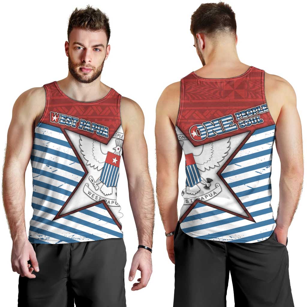 West Papua Morning Star Men Tank Top One People One Soul - Polynesian Pride