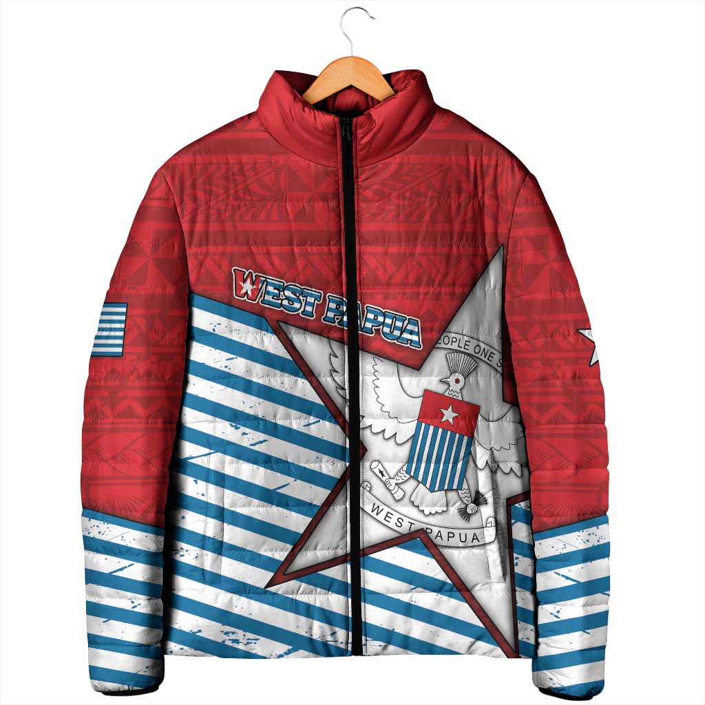 West Papua Morning Star Padded Jacket One People One Soul - Polynesian Pride