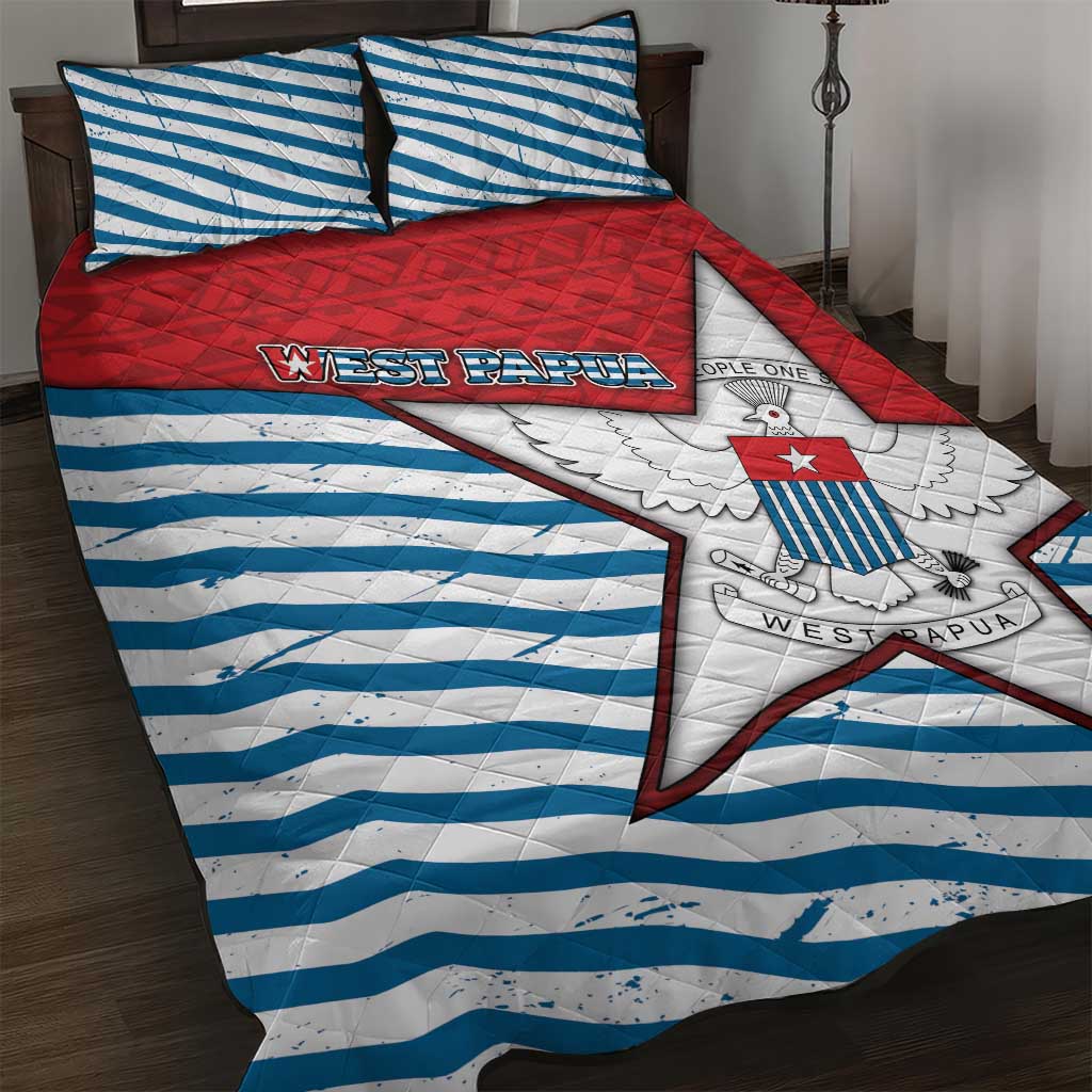 West Papua Morning Star Quilt Bed Set One People One Soul DT05 Red - Polynesian Pride