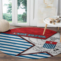 West Papua Morning Star Round Carpet One People One Soul - Polynesian Pride