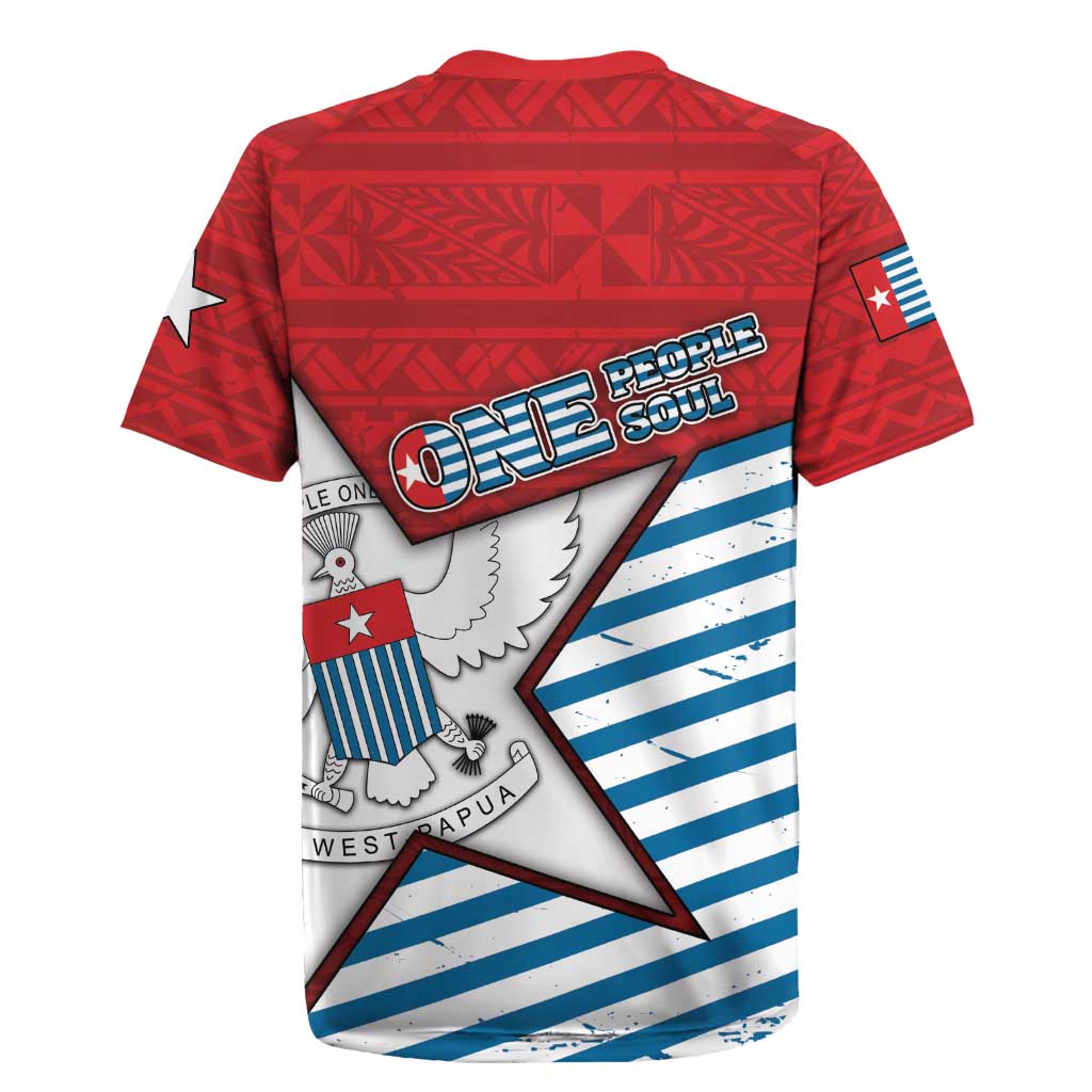 West Papua Morning Star Rugby Jersey One People One Soul - Polynesian Pride