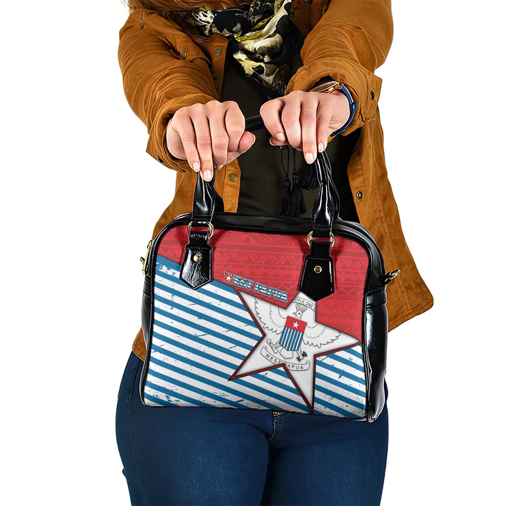 West Papua Morning Star Shoulder Handbag One People One Soul DT05 One Size Red - Polynesian Pride