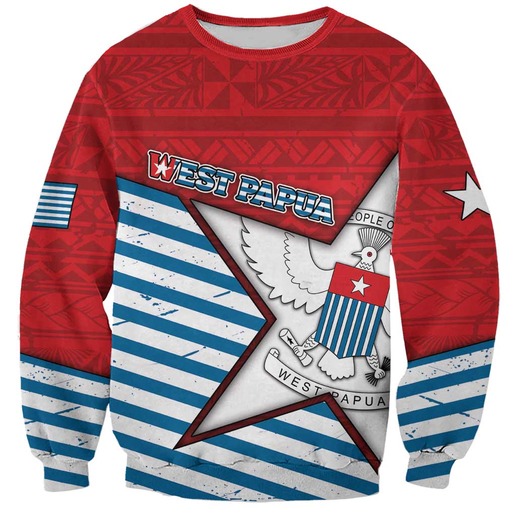 West Papua Morning Star Sweatshirt One People One Soul - Polynesian Pride