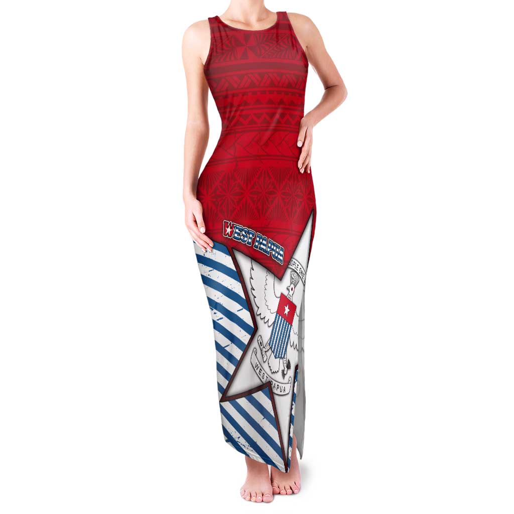 West Papua Morning Star Tank Maxi Dress One People One Soul - Polynesian Pride
