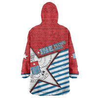 West Papua Morning Star Wearable Blanket Hoodie One People One Soul - Polynesian Pride