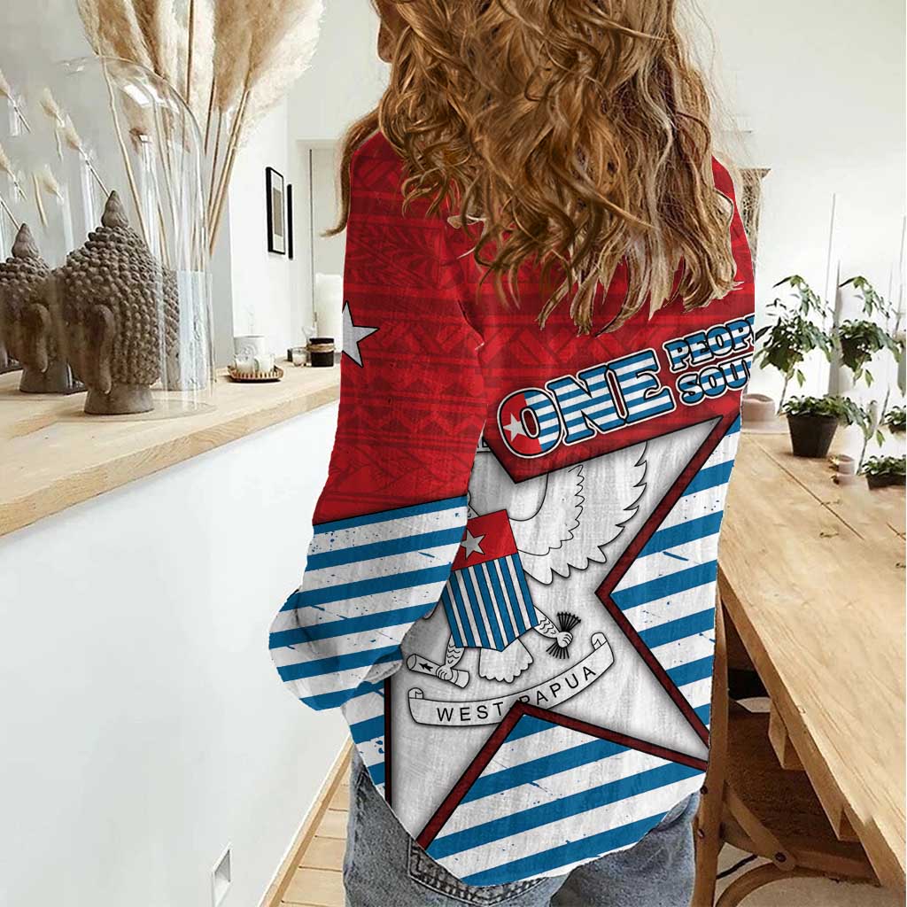 West Papua Morning Star Women Casual Shirt One People One Soul - Polynesian Pride