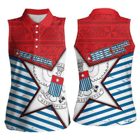 West Papua Morning Star Women Sleeveless Polo Shirt One People One Soul - Polynesian Pride