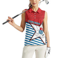 West Papua Morning Star Women Sleeveless Polo Shirt One People One Soul - Polynesian Pride