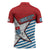 West Papua Morning Star Zipper Polo Shirt One People One Soul - Polynesian Pride