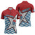 West Papua Morning Star Zipper Polo Shirt One People One Soul - Polynesian Pride