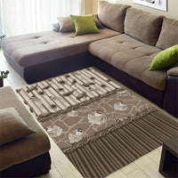 Hawaii Christmas In July Area Rug Beige Mele Kalikimaka Sea Animals