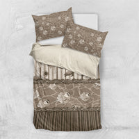 Hawaii Christmas In July Bedding Set Beige Mele Kalikimaka Sea Animals