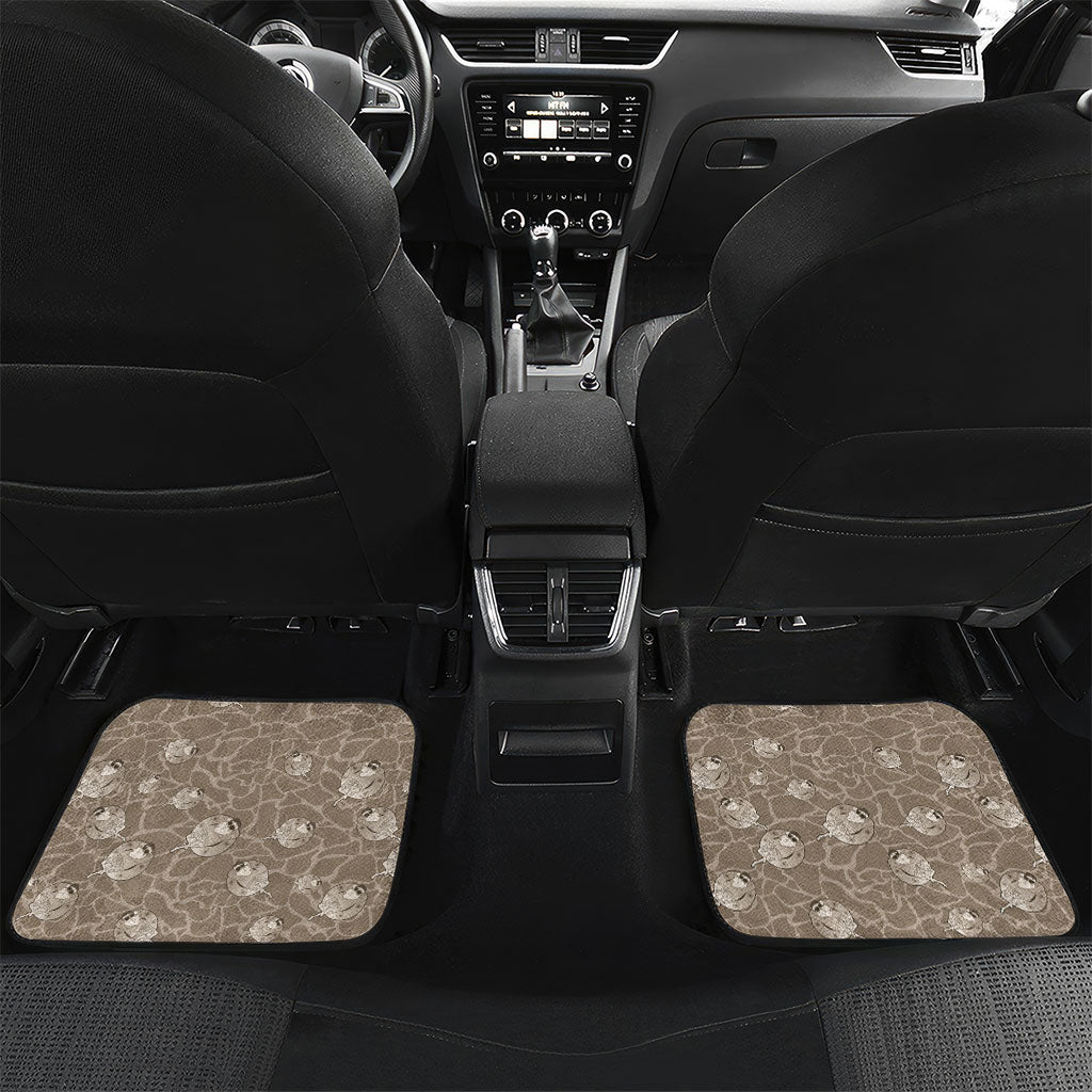 Hawaii Christmas In July Car Mats Beige Mele Kalikimaka Sea Animals