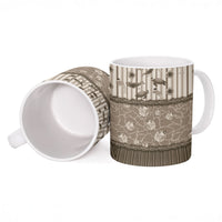 Hawaii Christmas In July Ceramic Mug Beige Mele Kalikimaka Sea Animals