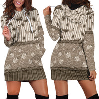 Hawaii Christmas In July Hoodie Dress Beige Mele Kalikimaka Sea Animals