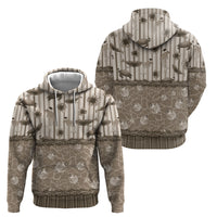 Hawaii Christmas In July Zip Hoodie Beige Mele Kalikimaka Sea Animals