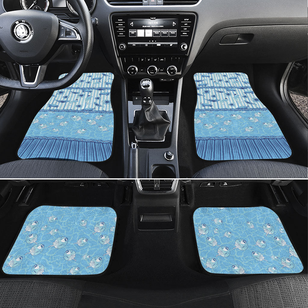 Hawaii Christmas In July Car Mats Sky Blue Mele Kalikimaka Sea Animals