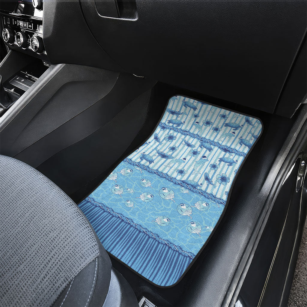 Hawaii Christmas In July Car Mats Sky Blue Mele Kalikimaka Sea Animals