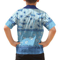 Hawaii Christmas In July Family Matching Puletasi and Hawaiian Shirt Sky Blue Mele Kalikimaka Sea Animals